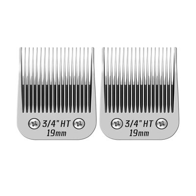 3/4 HT Detachable Pet Hair Trimmer Ceramic Blade,Compatible For Oster,A5 /,Compatible For Wahl,KM Series Dog Clippers Precise Trimming(2pc-34 HT-19mm)