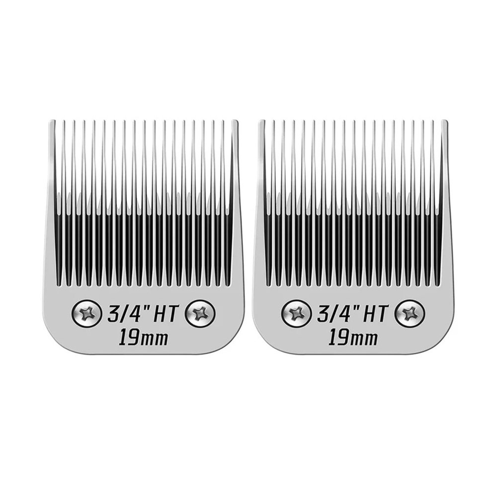 3/4 HT Detachable Pet Hair Trimmer Ceramic Blade,Compatible For Oster,A5 /,Compatible For Wahl,KM Series Dog Clippers Precise Trimming(2pc-34 HT-19mm)