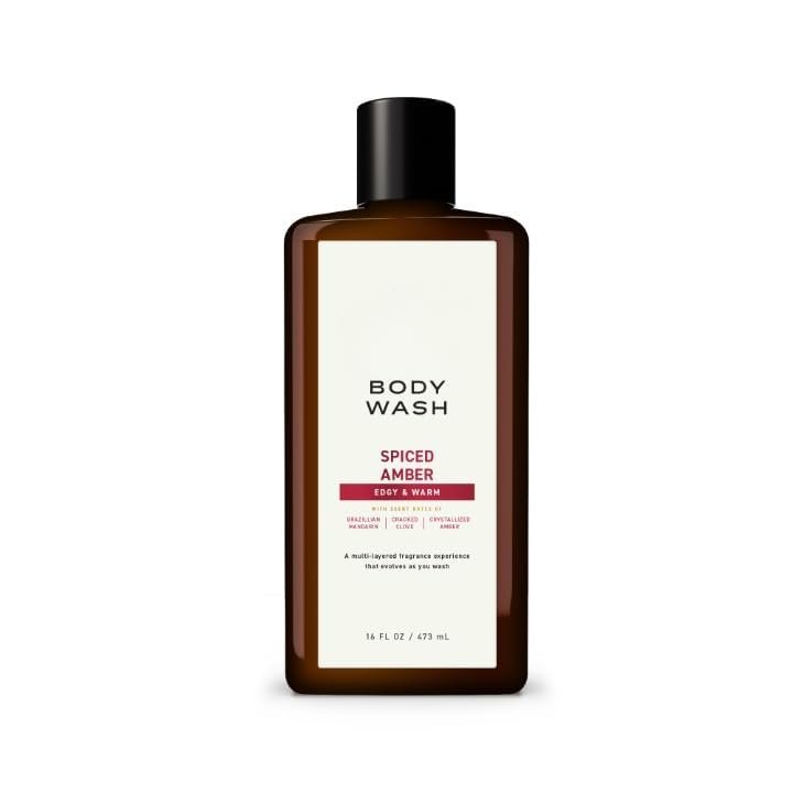 1 PACK ~ Heritage Red Men's Body Wash, Spiced Amber Scent, 16 fl oz