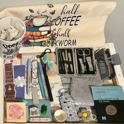 Mystery Self-Care Box for Women: Relaxation and Wellness Gift Set- (White, 25 Pieces)