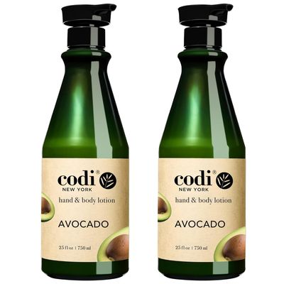 Beauty Codi Hand & Body Lotion Avocado 750 ml (25 Fl Oz, Pack of 2) Professional Size Moisturizer with Natural Extracts Hydrating, Non-Greasy Formula for All Skin Types