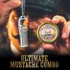 Mustache Wax Strong Hold No Heat Required Sudden Death 1 oz Tin & Necklace Death Grip Mustache Comb Mens Combo Kit - Grooming For Men Handlebar Moustache view 2