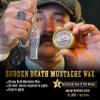 Mustache Wax Strong Hold No Heat Required Sudden Death 1 oz Tin & Necklace Death Grip Mustache Comb Mens Combo Kit - Grooming For Men Handlebar Moustache view 3