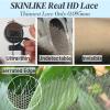 5x5 SKINLIKE 100% Real HD Lace Closure Human Hair Deep Wave Closure 0.095mm Ultra-thin Invisible Swiss HD Lace Closure Pre Plucked Small Single Knots Brazilian Virgin Human Hair Closure 12inch view 2