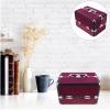 HAMPPLIES Large Capacity Aluminum Alloy Makeup Case Cosmetic Storage Box for Travel and Business Trips Lightweight Toiletry Organizer with Dual-open Design in Wine and Black Gift for Women view 4