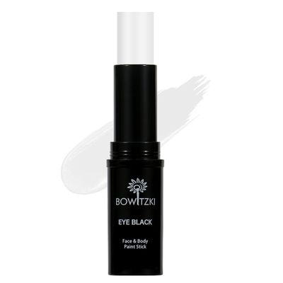 Bowitzki Face Body Paint Stick Eye Black Softball Football Baseball Sports , Non-Toxic Hypoallergenic for Halloween SFX Makeup Cosplay Joker Costume Parties Cream-Blendable (White)