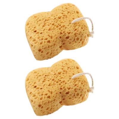 POPETPOP 2pcs Honeycomb Exfoliating Sponges Soft Pure Body Scrubber for Shower Gentle Skin Exfoliator Bath Sponge Suitable for Men and Women
