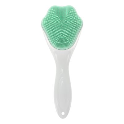 Beaupretty Long Handle Silicone Facial Cleansing Brush Cat Claw Design Deep Clean Brush for Blackhead Removal and Skin Massage Portable Face Wash Tool for Healthy Radiant Skin Care