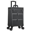 boldblox Rolling Makeup Train Case Cosmetology Case on Wheels Large Cosmetic Organizer Travel Cart for Hairstylist Artist Nail Beauty view 1