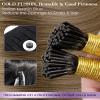 LaaVoo Itip Human Hair Extensions Brown Ombre Light Brown to Golden Brown I Tips Hair Extensions Real Hair I Tip Hair Extension Silky Straight Hair 14 inch 80g 160s view 3