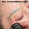 20 Pcs Eyebrow Tattoo Practice Skins,3D Microblading Fake Skin,BrowAid Practice Bandage, Eyebrow Tattoo Trainning Silicone Stickers for PMU Microblading Supplies view 4