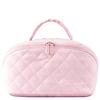 2026 New Travel Makeup Bag for Women, Wide Open Lay-Flat Cosmetic Case with Puffy Padded Compartments, Water-Resistant Large Capacity Organizer for Toiletries & Brushes (Pink) view 1