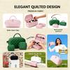 2026 New Travel Makeup Bag for Women, Wide Open Lay-Flat Cosmetic Case with Puffy Padded Compartments, Water-Resistant Large Capacity Organizer for Toiletries & Brushes (Pink) view 3