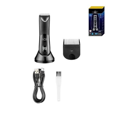 Compatible With Kemei Waterproof Groin & Pubic Hair Trimmer for Men Rechargeable Body Groomer with Ceramic Blade, Male Hygiene Razor