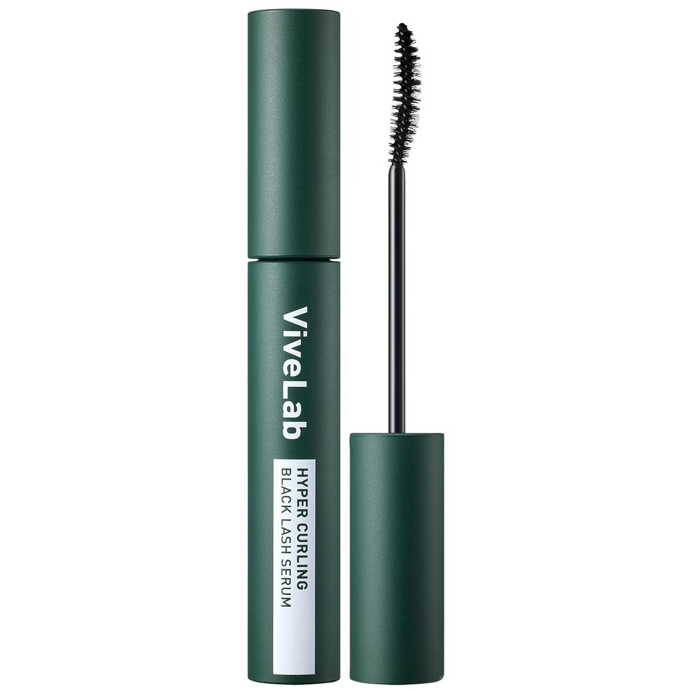 ViveLab Hyper Curling Black Lash Serum, 0.27 fl oz, Instant Lift & Curl, 10-Second Fix, 8-Hour Hold, Plant-Derived Tint, Vegan Formula, Easy-Washable