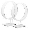 2pcs Acrylic Hair Accessories Holder - Clear Single Headband Storage Organizer Display Rack - Portable Standing Headwear Hoop view 1