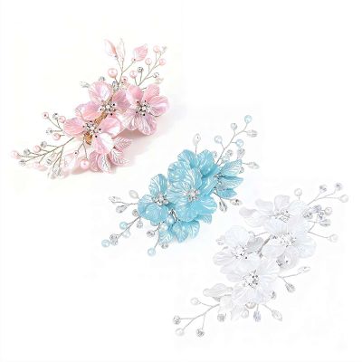 3Pcs Wedding Bridal Pearl Hair Comb Wedding Hair Comb Bridal Hairs Accessories Pearl Flower Hairs Accessories for Party, Prom