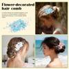 3Pcs Wedding Bridal Pearl Hair Comb Wedding Hair Comb Bridal Hairs Accessories Pearl Flower Hairs Accessories for Party, Prom view 2