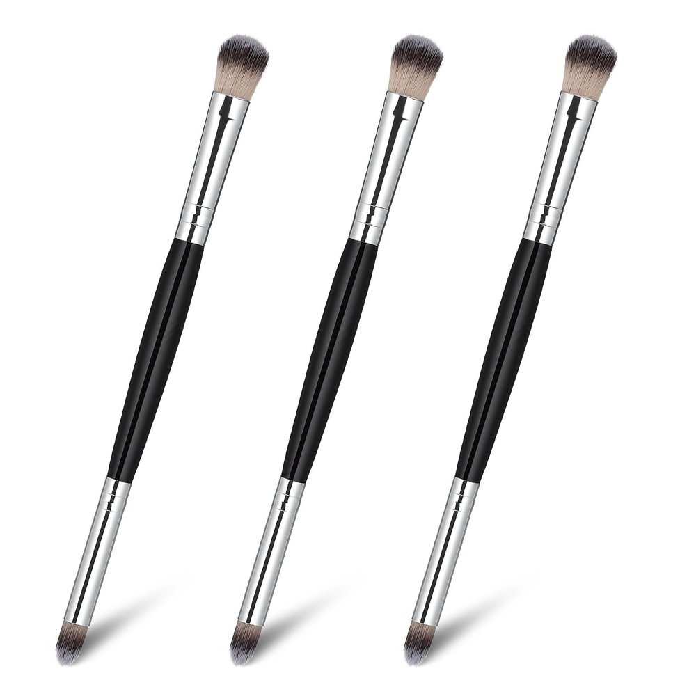 3 PCS Eyeshadow Brush Set, Professional Eye Makeup Brushes for Eyebrows, Concealer Brush Eye Shadow Blending Brush for Concealer, Lipstick
