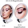 1x 30x Magnifying Hand Held MirrorDouble Side Travel Mirror with Foldable Handle1x 30x Magnification Hand Mirror for Women Travel Table Desk view 2