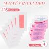 OPOX 38PCS Facial Wax Strips for Hair Removal, Facial Hair Removal for Women, Waxing Kit for Women's Face, Bikini, Chest, Body, Arms, Legs, Back | 38ct Waxing Strips & 4 calming Oil Wipes view 2
