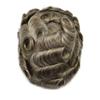 JUST HAIR Thin Skin Mens Toupee Human Hair Replacement V-looped Men Hair Piece 0.04mm Invisible Toupee for Men Hair System 6X8-100% density#730 Very Light Brown+30% Gray view 2
