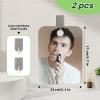 XYMYNWE 2 Pack Shower Mirror for Shaving, Small Wall Hanging Mirrors view 2