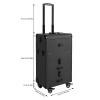 Rolling Makeup Train Case, Portable Makeup Organizer Suitcase, Cosmetic Train Case with Wheels 4 Trays & 2 Drawers, Nail Tech Suitcase Salon Barber Case for Storing Cosmetics and Makeup Tools Etc view 2