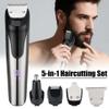3-in-1 Beard Trimmer for Men, Electric Shaver with Nose Hair Trimmer, Rechargeable Waterproof Grooming Kit, Professional Hair Clippers for Mustache Body Facial Care, Mens Grooming Set view 3
