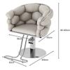 Barber Chair with Heavy Duty Hydraulic Pump, Height Adjustable, 360 Rolling Swivel, Stainless Steel Frame, for Hair Stylist, Barbershop, Beauty Shop,Light Gray,Silver Frame view 2