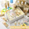 Dansib 24 Sets Here Comes the Shower Gifts Here Comes the Hand Cream and Lip Balm Shower Party Favors for Guest Travel Size Hand Lotion and Lip Balm Bulk Birthday Party Supplies view 4