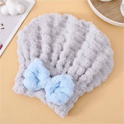 2PCS Absorbent Hair Towel Wrap for Wet Hair, Microfiber Quick-Drying Thickened Hair Towels with Soft Bow Tie, Wrap for Long & Curly Hair Women(Style I)