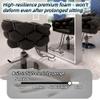 Barber Chair with Heavy Duty Hydraulic Pump, Height Adjustable, 360 Rolling Swivel, Stainless Steel Frame, for Hair Stylist, Barbershop, Beauty Shop,Black,Silver Frame view 3