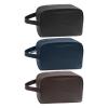 ANGESHA Sturdy Waterproof PU Men's Toiletry Bag Multiple Compartment Travel Organizers for Cosmetics Toiletries Storage view 3