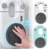 360 Automatic Rota-Tion Shower Brush, Wall-Mounted Electric Back Scrubber with 170mm Large Brush Heads, 2-Speed & 2-Level Height, Suction Cup/Back Mounting Methods for Shower Cleansing view 2