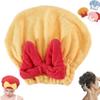 2026 New Super Absorbent Hair Towel Wrap For Wet Hair,Microfiber Hairs Towel Wrap Women Quick-Drying,Multi Functional Thickened Hairs Towels,Soft Bow Tie Wet Hairs Towels Wraps For Women (Yellow) view 1