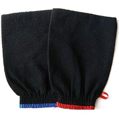 Premium Quality Exfoliating Gloves A Set Of 2 Body Scrub Gloves For Men And Women.Best Bath Shower Sauna Hammam Dead Skin Cells remover, Self Tan Removal Kessa Scrubber Mitt, Improves ..