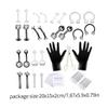 Jorzer Body Piercing Kit Stainless Steel Tongue Rings Belly Button Piercing Jewelry Black 47PCS.. view 3