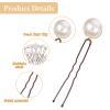 12 pcs Pearl Bobby Pins for Brides Women Wedding - Pearl Hair Pins Decorative for Brides Hairs Accessories - Hair Pearls view 3