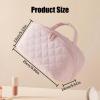 2025 Upgraded Travel Makeup Bag for Women, Makeup Bag for Woman, Puffer Waterproof Cosmetic Organizer with Brush Compartment & Handle, 180 Lay-Flat Design for Full-Size Skincare (Beige) view 2