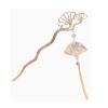 2 Pack Metal Flower Hairpins for Women Girls Foldable Small Fan Tassel French Hair Pin Buns Hair Accessories view 1