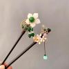 4 Pcs Chinese Wood Hair Sticks for Women Girls Vintage Flower Chopsticks Traditional Pins Bun view 2