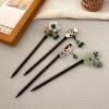 4 Pcs Chinese Wood Hair Sticks for Women Girls Vintage Flower Chopsticks Traditional Pins Bun view 3