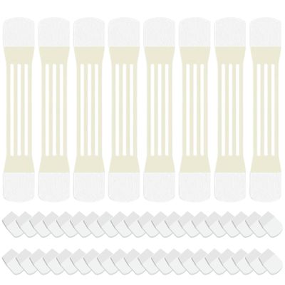 Meyrwoy 8Pcs Neck Lift Tape Elastic Breathable Wrinkle Removing Neck Strips with 40 Adhesive Pads Self-Adhesive Skin Friendly Face Lift Tape for Women, Skin Color
