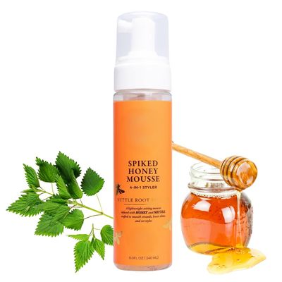 Nettle Root Spiked Honey Mousse 4-in-1 Hair Styler, Lightweight Setting Mousse with Honey, 8.0 FL OZ (240ml)