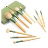 10Pcs Makeup Brush Set Premium Synthetic Powder Foundation Contour Blush Concealer Eye Shadow Blending Liner Make Up Brush Kit Light Grey (10Pcs kit with Envelope bag) view 4