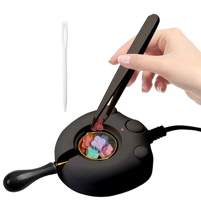 Bloepum Electric Wax Seal Warmer, Black Wax Seal Kit with Spoon and Tweezers Great Tool for DIY Wax Seals, US Plug (Black)