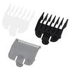 3pcs/Set 1.5mm/3mm/4.5mm Universal Hair Clipper Limit Comb Guide Attachment Barber Replacement Black White Gray view 1