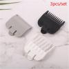 3pcs/Set 1.5mm/3mm/4.5mm Universal Hair Clipper Limit Comb Guide Attachment Barber Replacement Black White Gray view 3