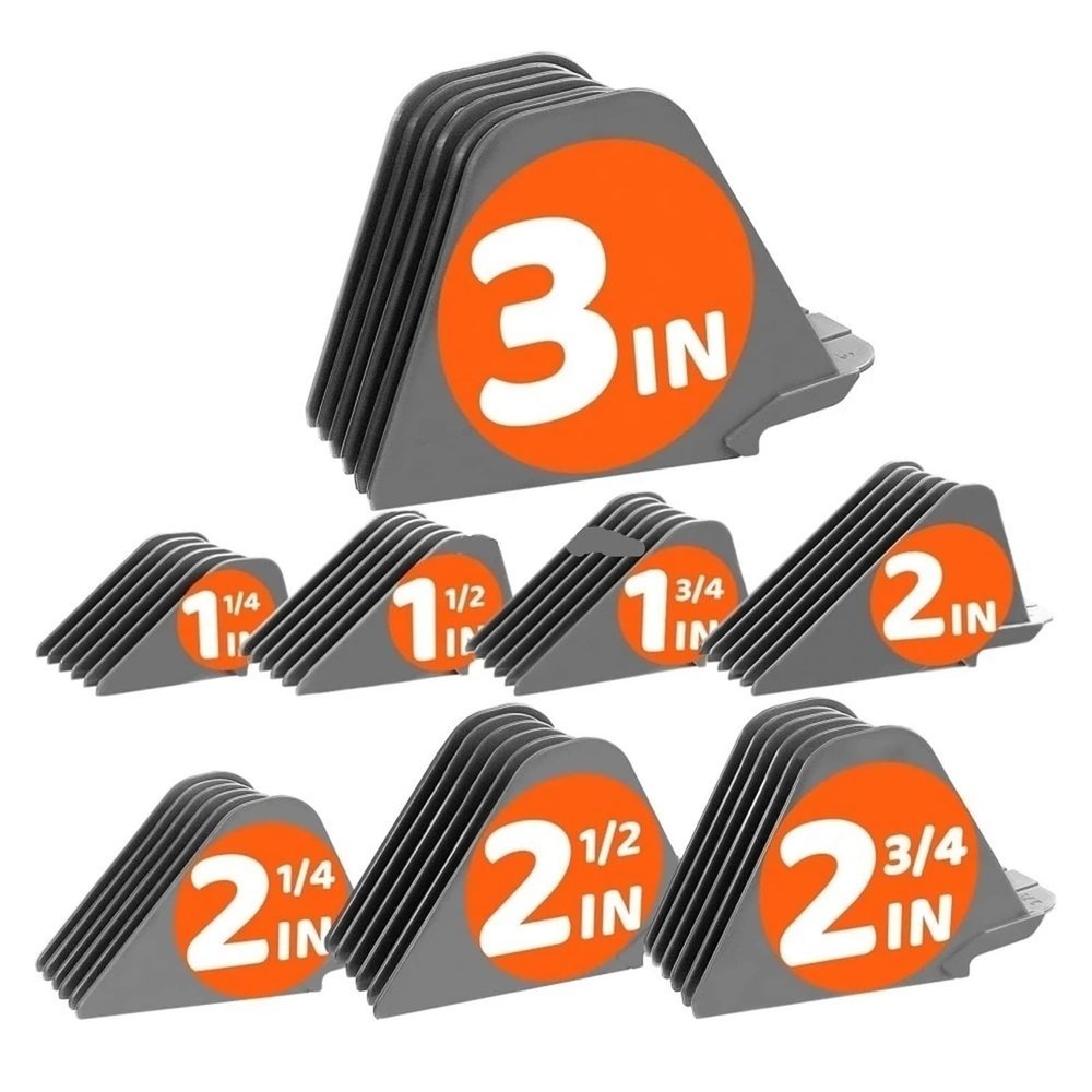 8pcs Hair Clipper Guide Combs AttachmentsCompatible For WahlLimit Comb With Cutting Lengths From 1.25-3